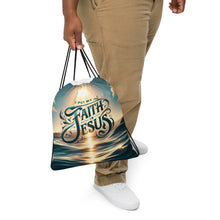 Load image into Gallery viewer, I Put My Faith In Jesus Collection Drawstring bag
